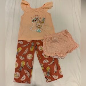 Tropical Bunny Kids Outfit Set